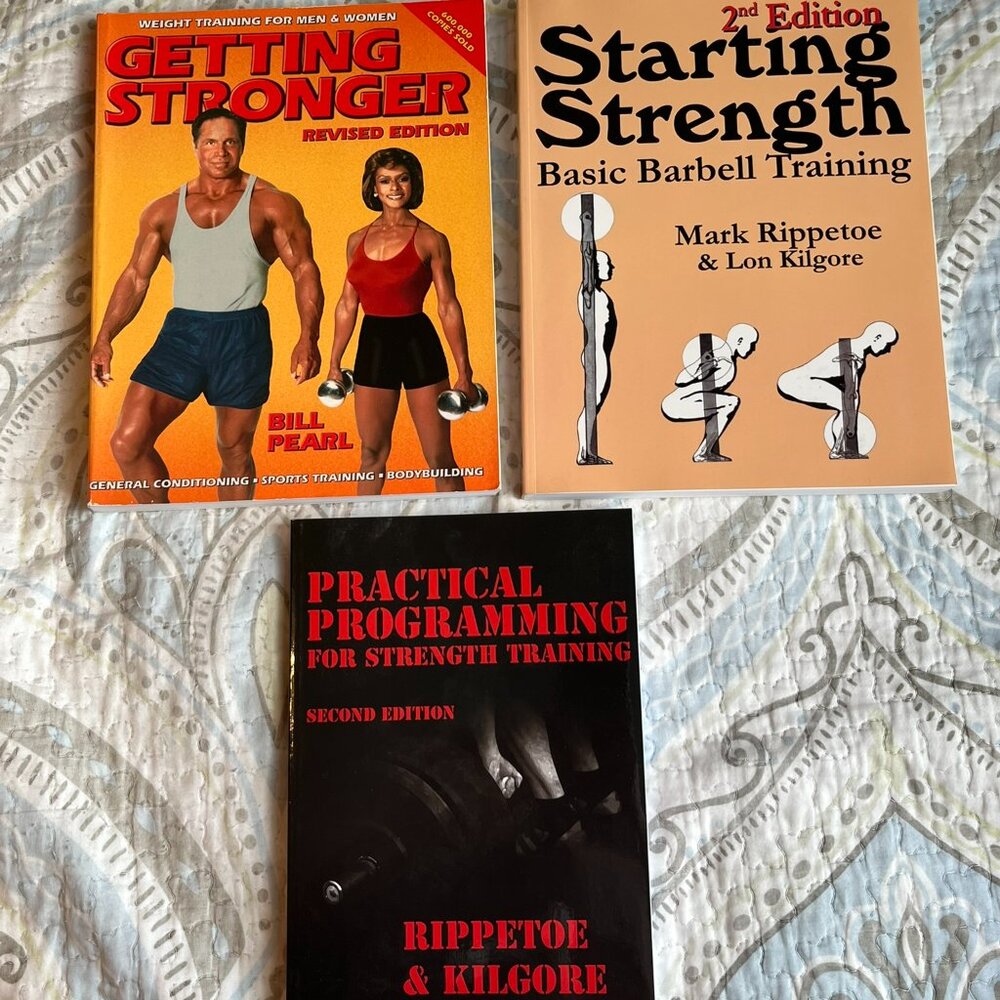 Bundle of 4 new strength / weight training books